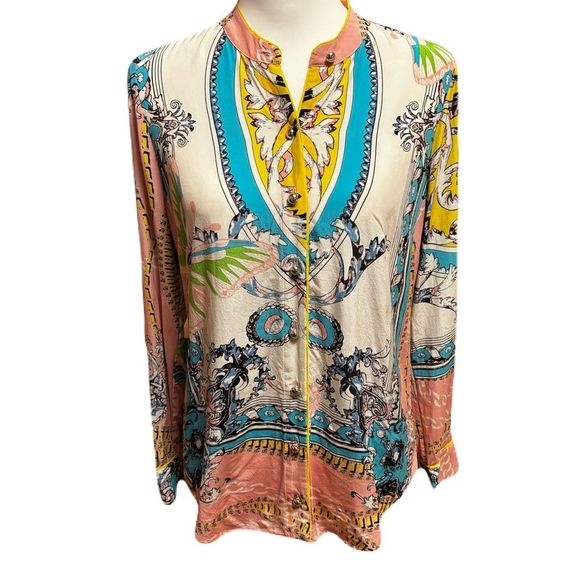 Hale Bob Multicolor Silk Blouse | Sz. S | EUC - Picture 1 of 13